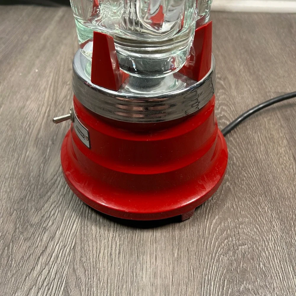 Waring Commercial Blender 40 oz Red Retro Model 51BL24 2-Speed Glass Jar